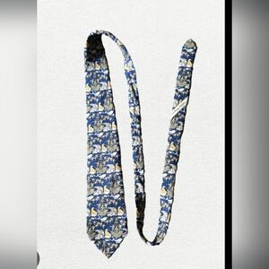Salvatore Ferragamo Blue and Yellow Patterned Tie